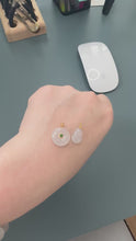 Load and play video in Gallery viewer, 108588 Highly Translucent Icy White Jade Donut Pendant
