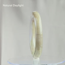 Load and play video in Gallery viewer, 112855 55.0mm Rare Dual Tone Rounded Jade Bangle
