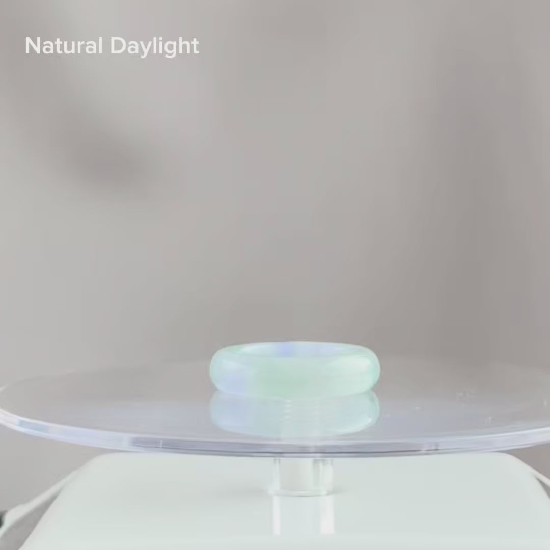 Twilight in the Orchard 17.0mm Jadeite Ring 春晓紫云