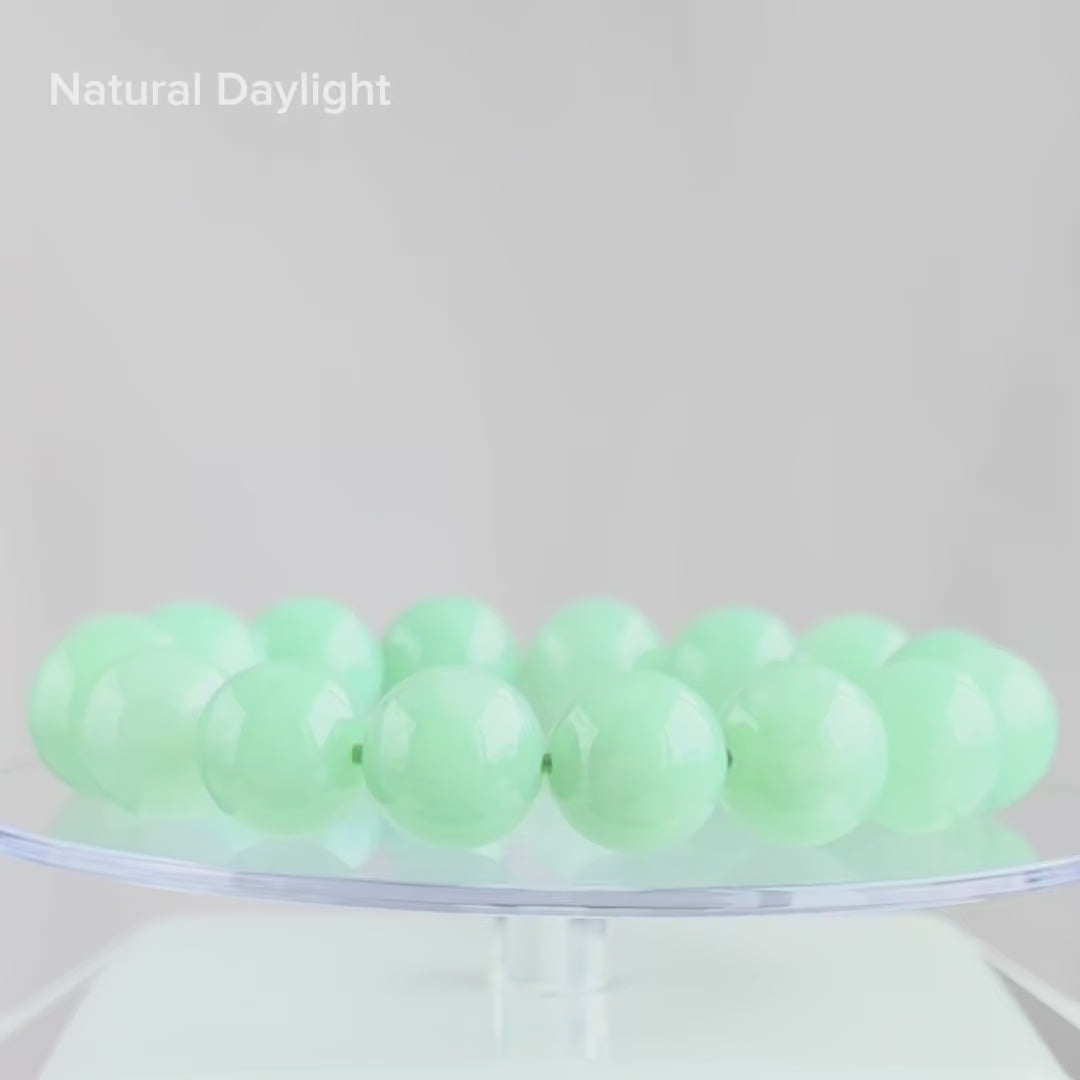 Longjing Dew 12.6mm Jadeite Bracelet 龙井晓露