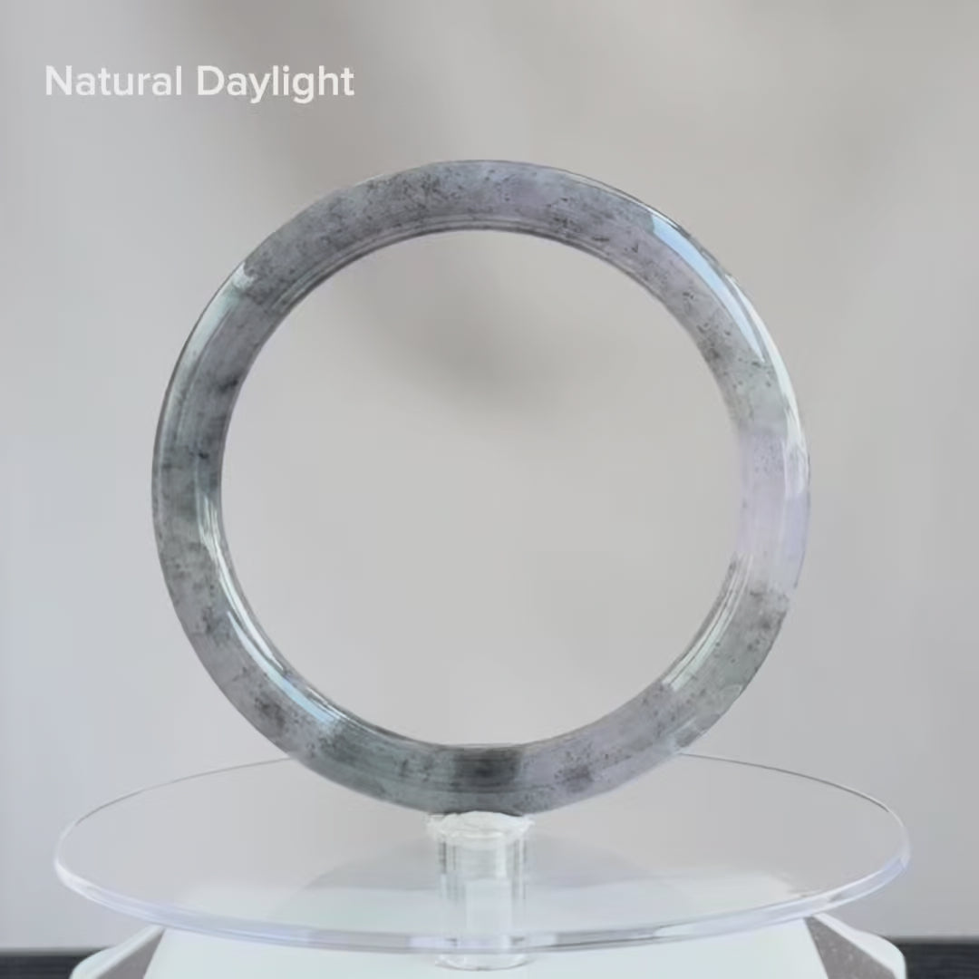 Twilight over the Silk Road Jadeite Bangle 54.8mm 西域晚霞