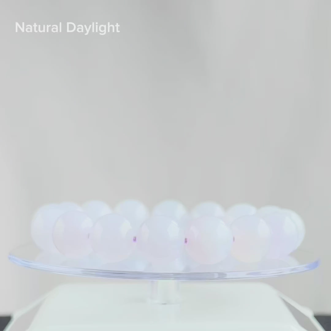 Lavender Frost 12.7mm Jadeite Bracelet 薰光霜影