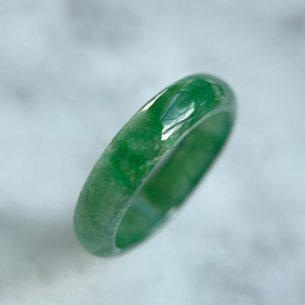 62333 20mm Emerald Green Type A Jadeite Ring