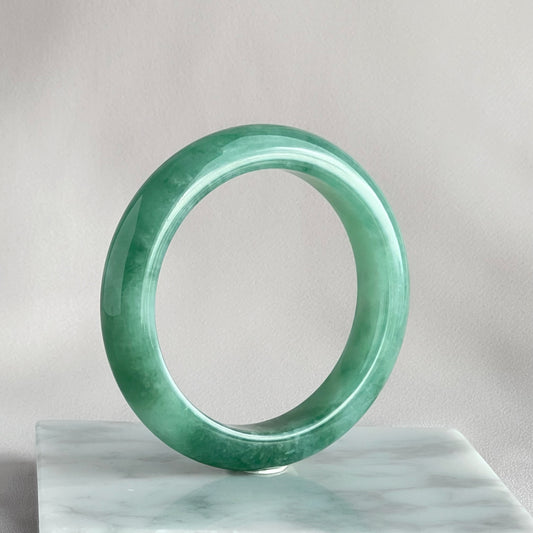 10455 55.0mm Full Bright Green Jadeite Bangle