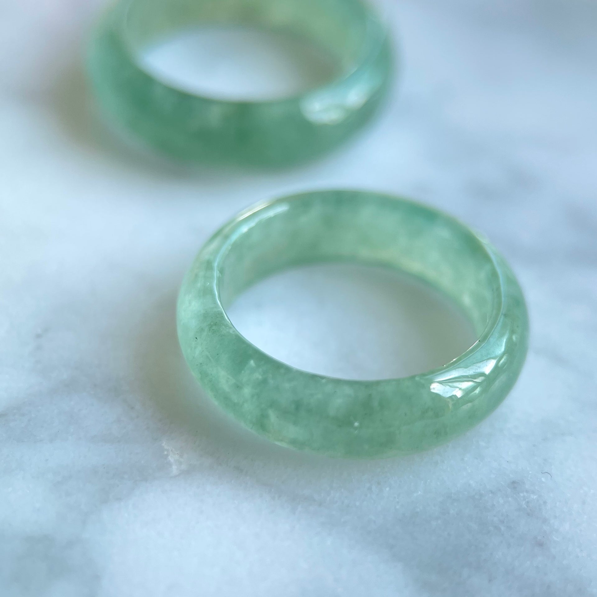 62338 Light Green Type A Jadeite Ring