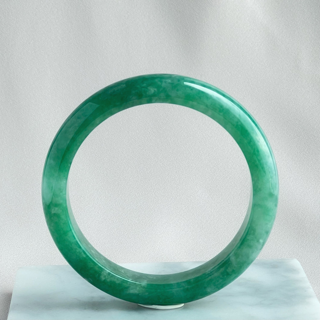 21758 57.6mm Full Bright Green Jadeite Bangle