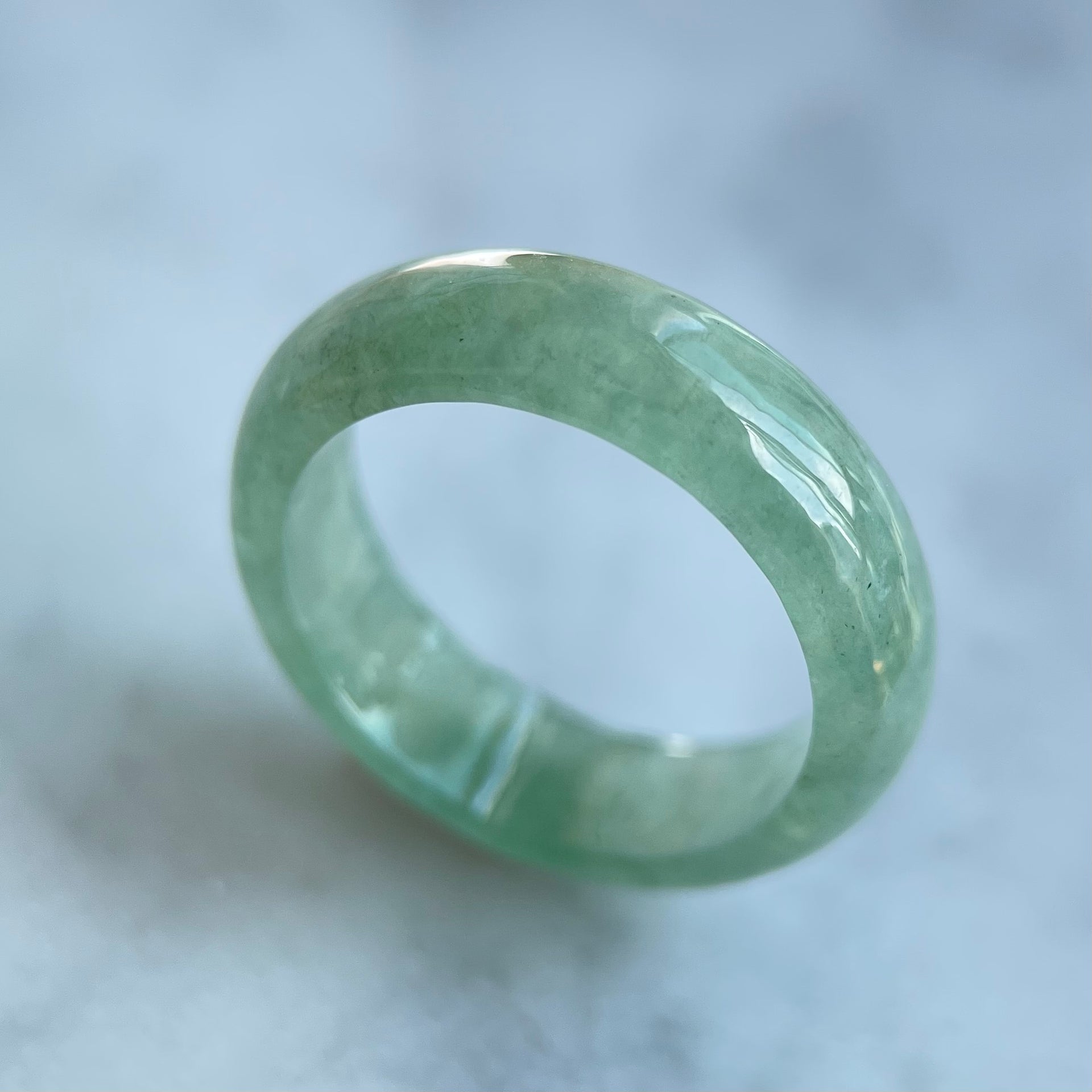 62338 Light Green Type A Jadeite Ring