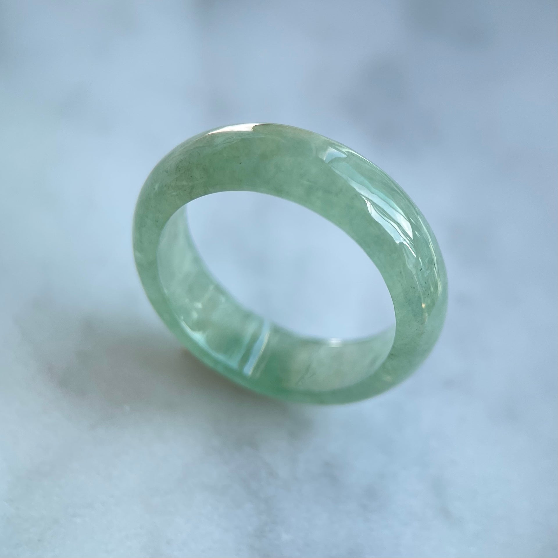62338 Light Green Type A Jadeite Ring