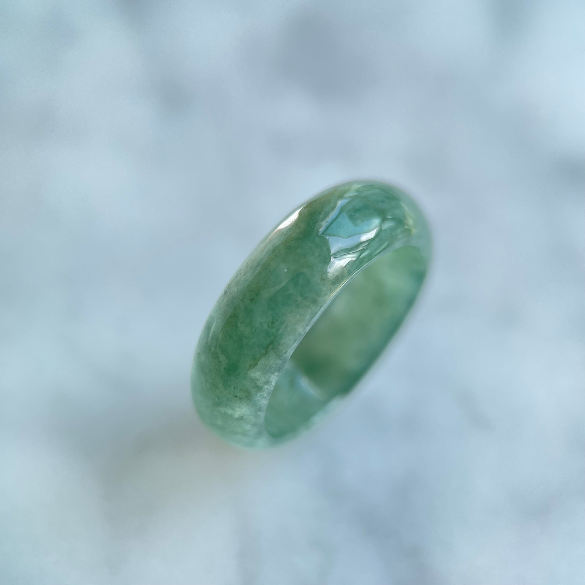 62332 Sea Green Type A Jadeite Ring