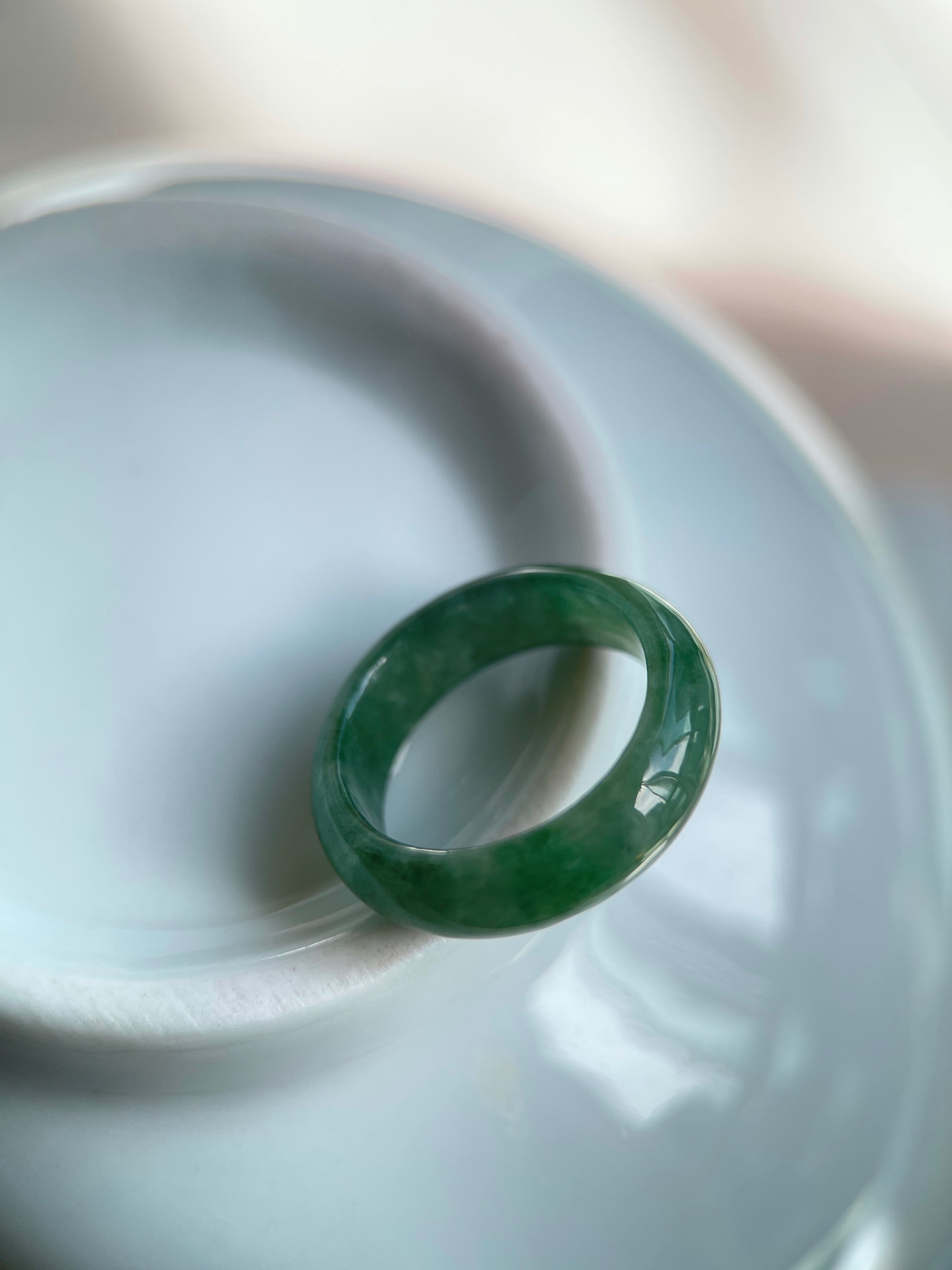 62332 Sea Green Type A Jadeite Ring