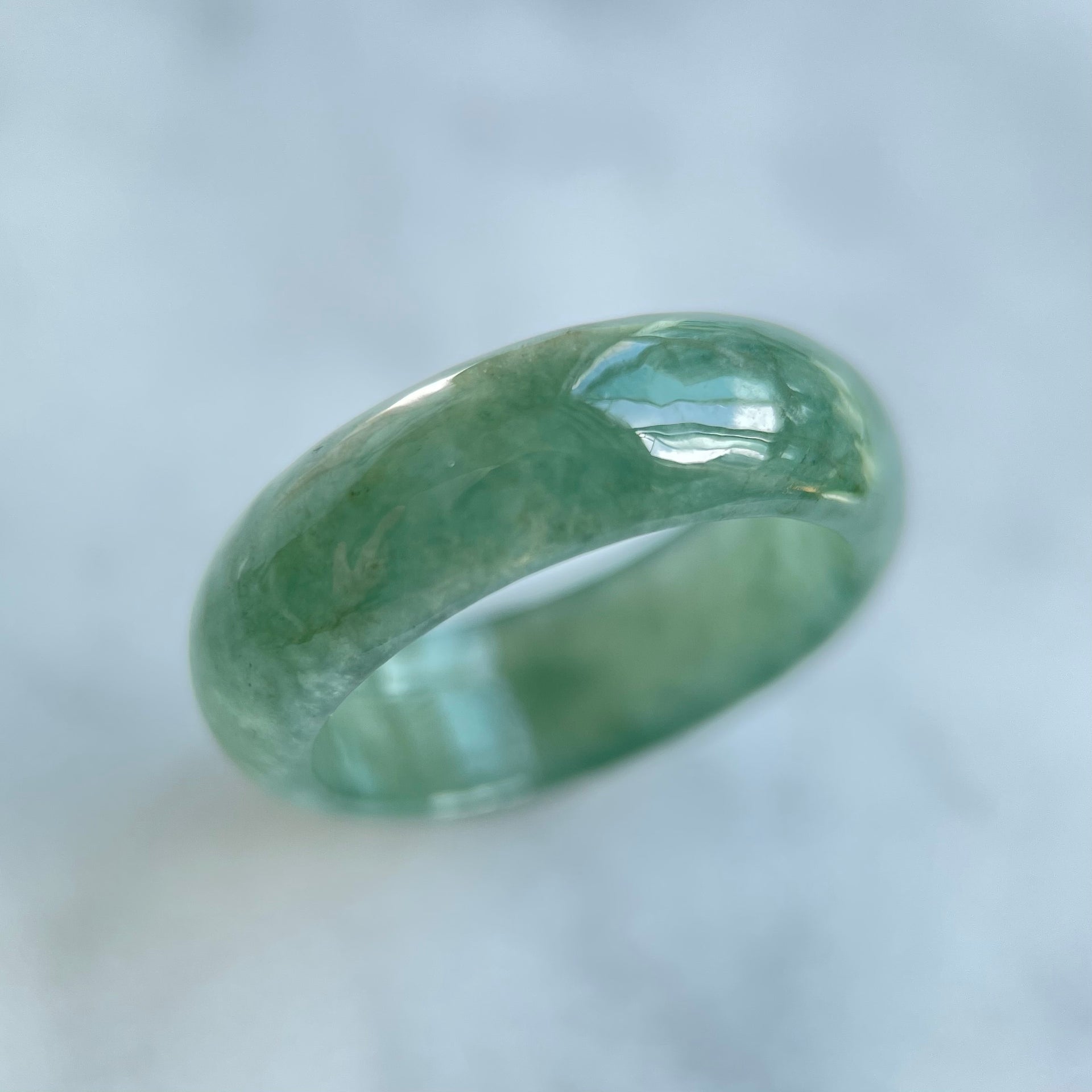 62332 Sea Green Type A Jadeite Ring