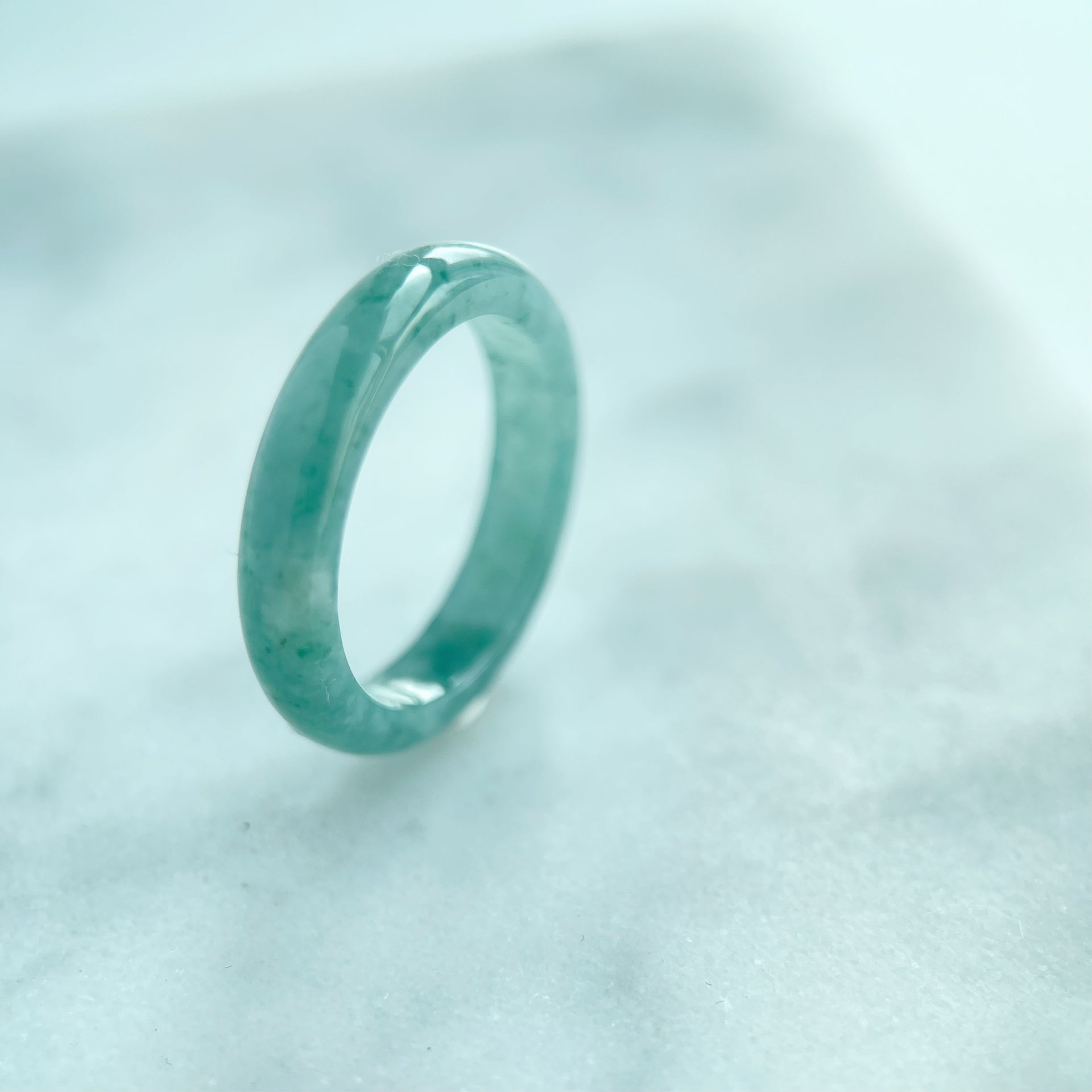 Eternity Bluish Green Type A Jadeite Ring - ja-dew-fine-jeweller.myshopify.com