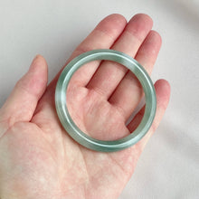 Load image into Gallery viewer, 42055 55.5mm Highly Translucent Light Grape Green Jadeite Bangle
